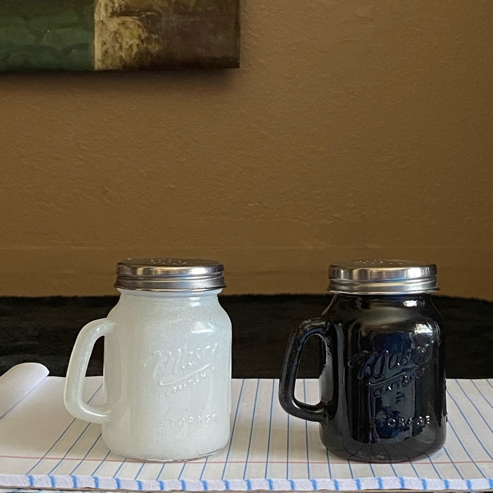 Mason jar salt and pepper